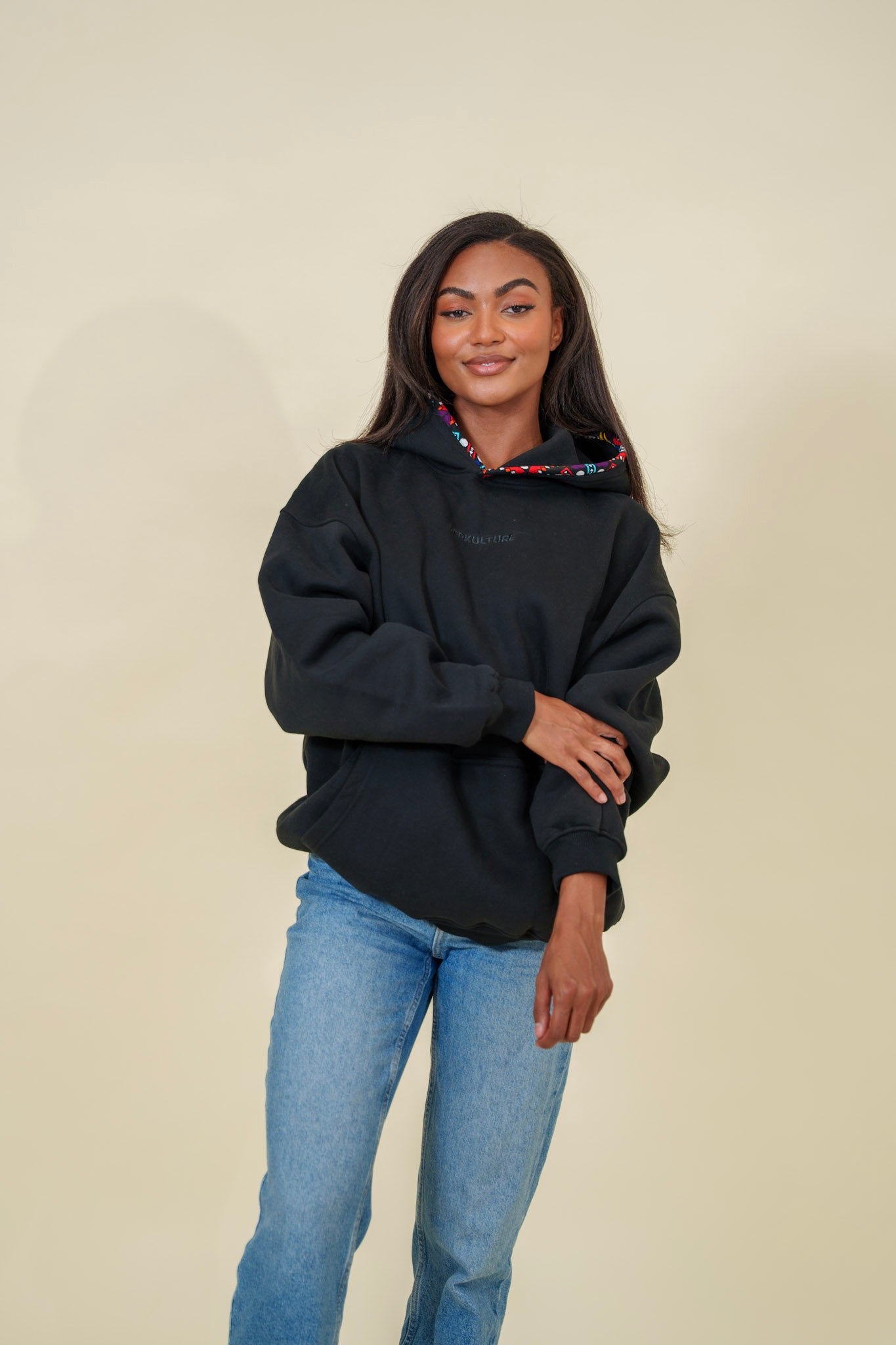 Kente trim Hoodie